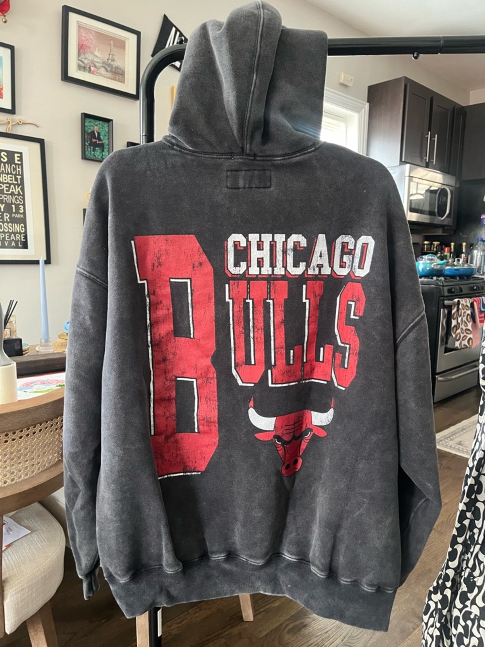 Abercrombie & Fitch Chicago Bulls Oversized Soft Fleece Hoodie